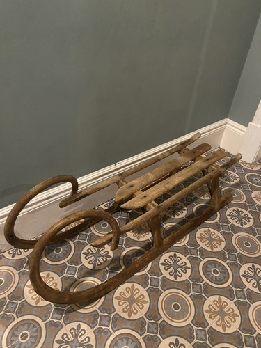 Vintage wooden davos sledge - wooden,
