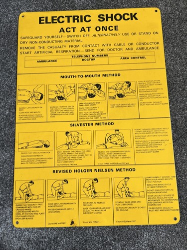 Vintage electric shock warning - electric,