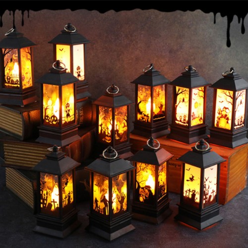 Halloween vintage castle light - halloween,