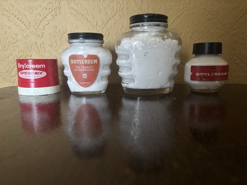 Vintage brylcreem bottles jar - brylcreem,