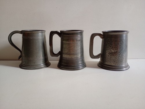 Vintage half pint pewter - 3,