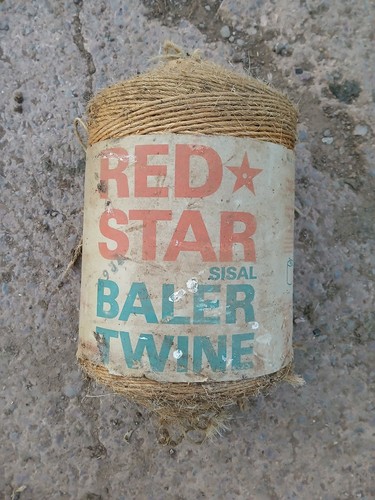 Vintage red star baler - star, twine