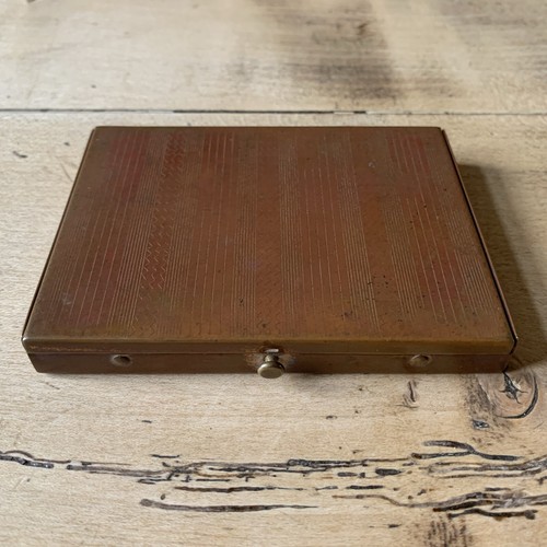 Vintage cigarette case copper - vintage,
