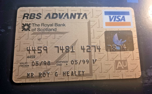 Vintage rbs gold card - gold,