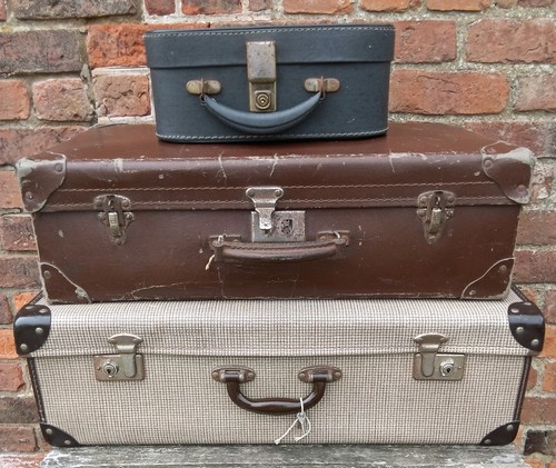 Stack vintage suitcases - stack, 3